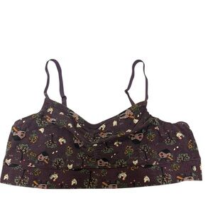 🆕 Duluth Trading Company organic cotton bralette top barnyard print size XL
